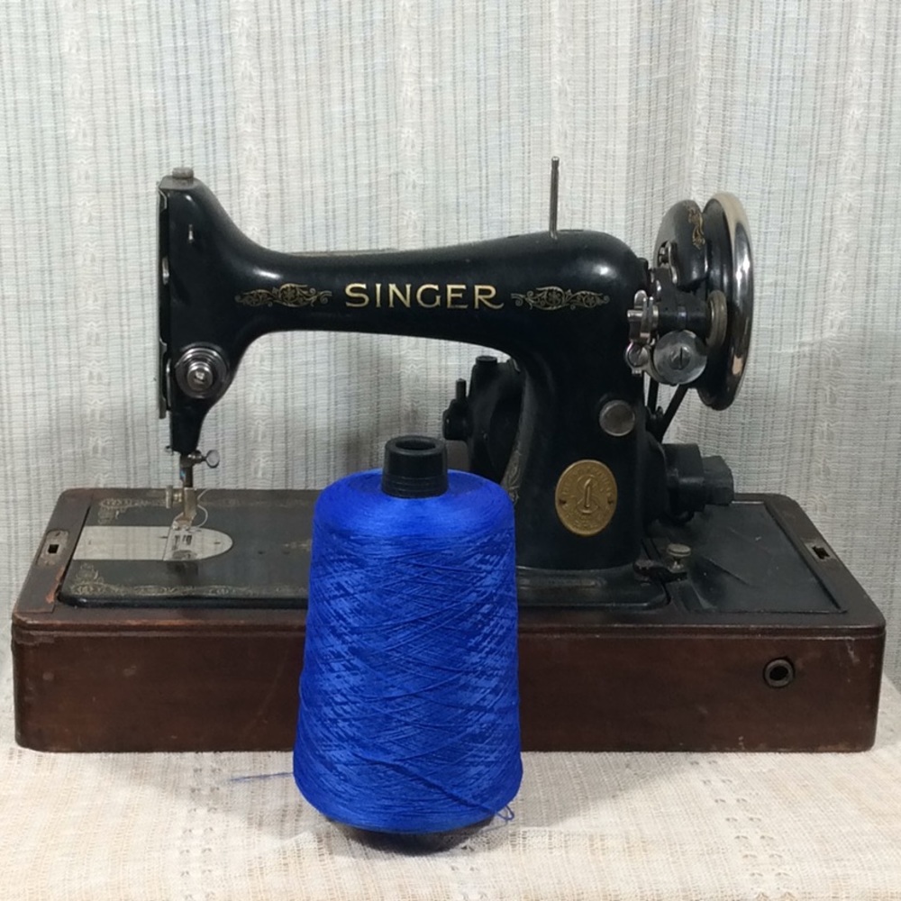 4- 1 pound Cones of Sewing or Serger Thread - High Quality Soft Nylon-Royal Blue